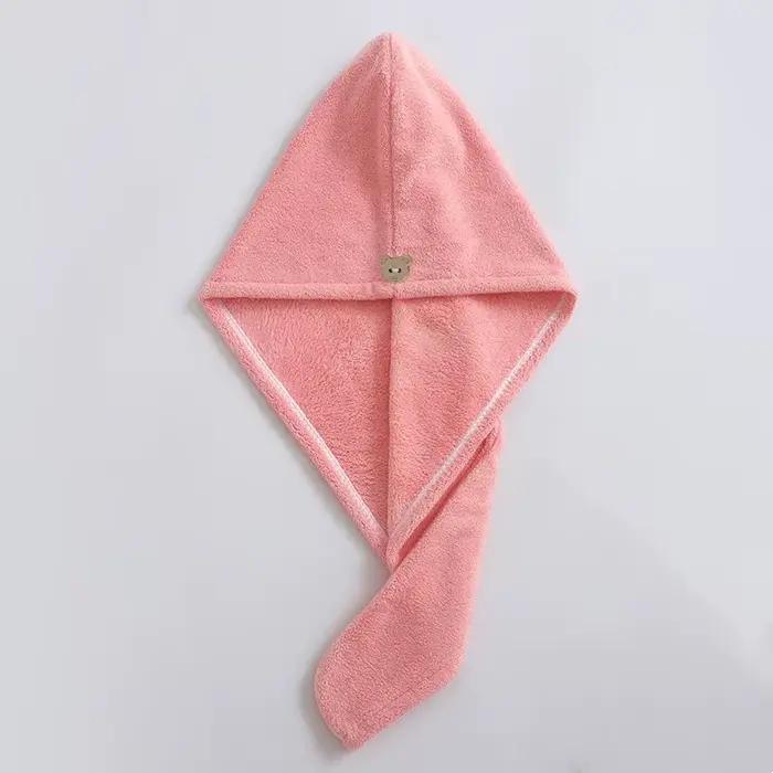 Bonnet de bain en microcarence pour séchage des cheveux pour femme