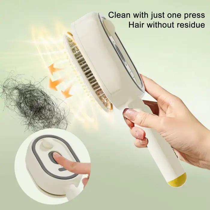 Brosse à cheveux électrique 2-en-1 avec pulvérisation d'eau