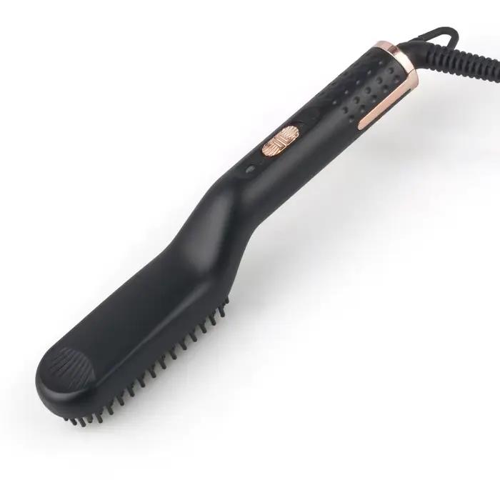 Brosse peigne électrique multifonction pour cheveux et barbe, lisseur et boucleur, outils de coiffage à chauffage rapide
