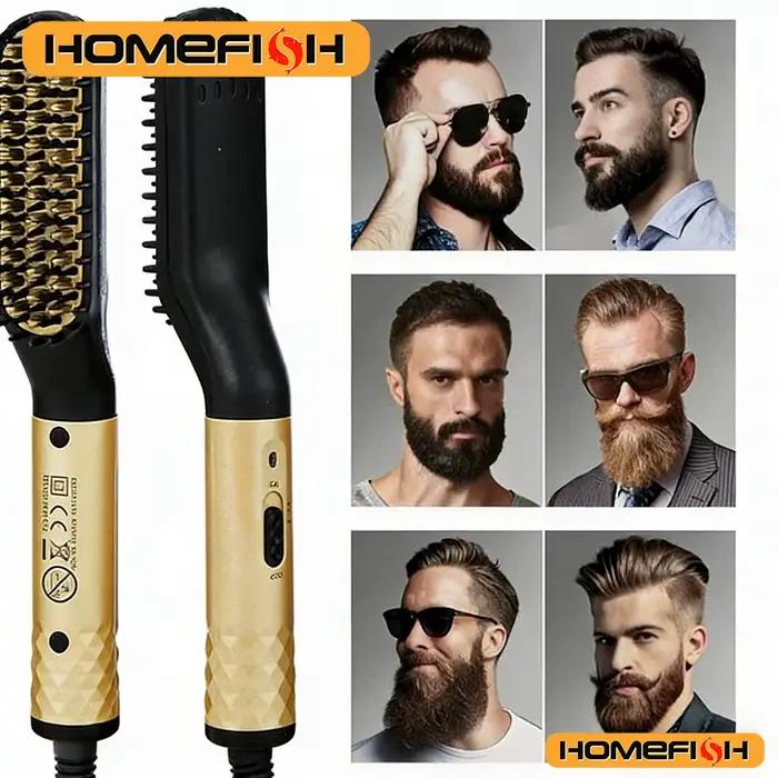 Peigne lisseur électrique adapté aux hommes et aux femmes.