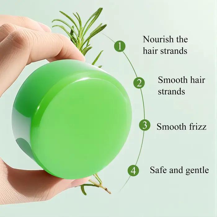 Shampoing Solide au Romarin pour Cheveux Gras - Favorise la Croissance Capillaire et Anti-Chute