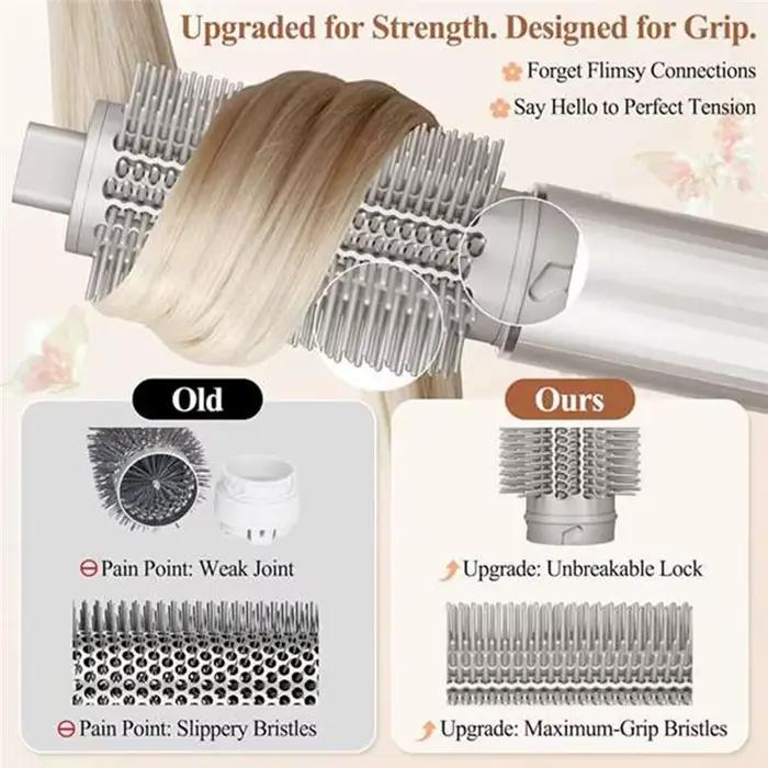 Brosse volumisante ronde longue et améliorée A65T pour accessoire capillaire Shark Flexstyle HD400