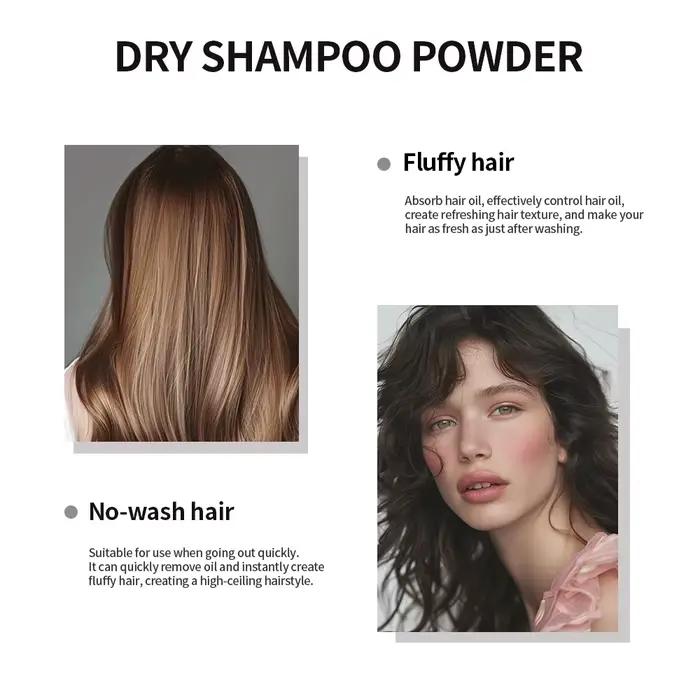Poudre capillaire mate pour cheveux secs