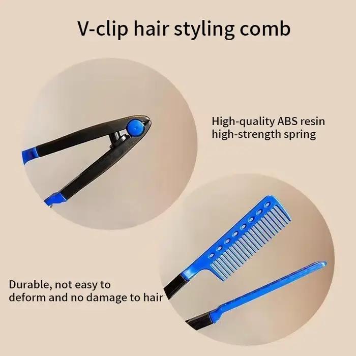 Peigne à lisser les cheveux de Type V pour barbier