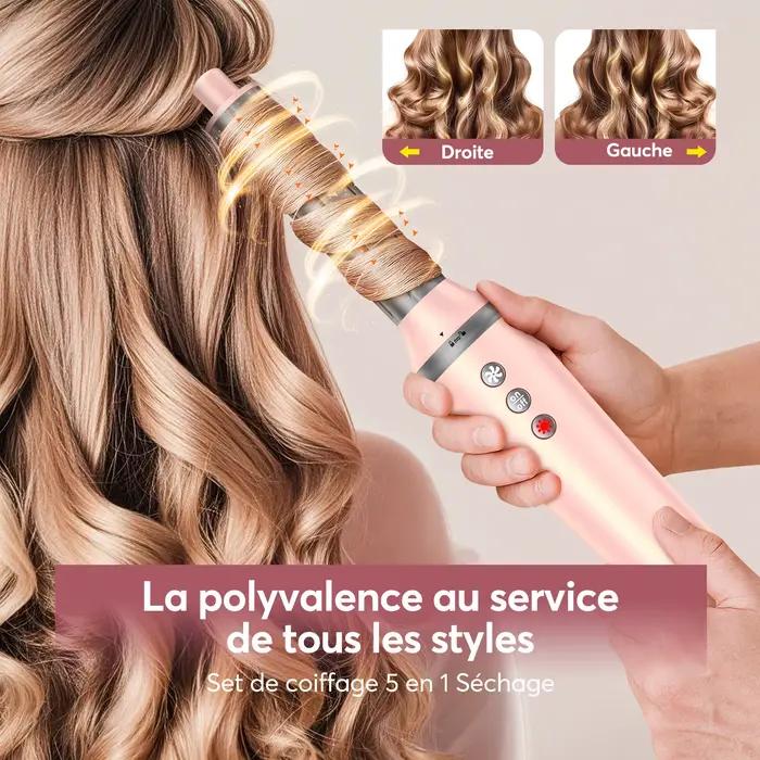 5 en 1 Air Wrap Hair Styler Frizz-Free Auto Wrap Curler