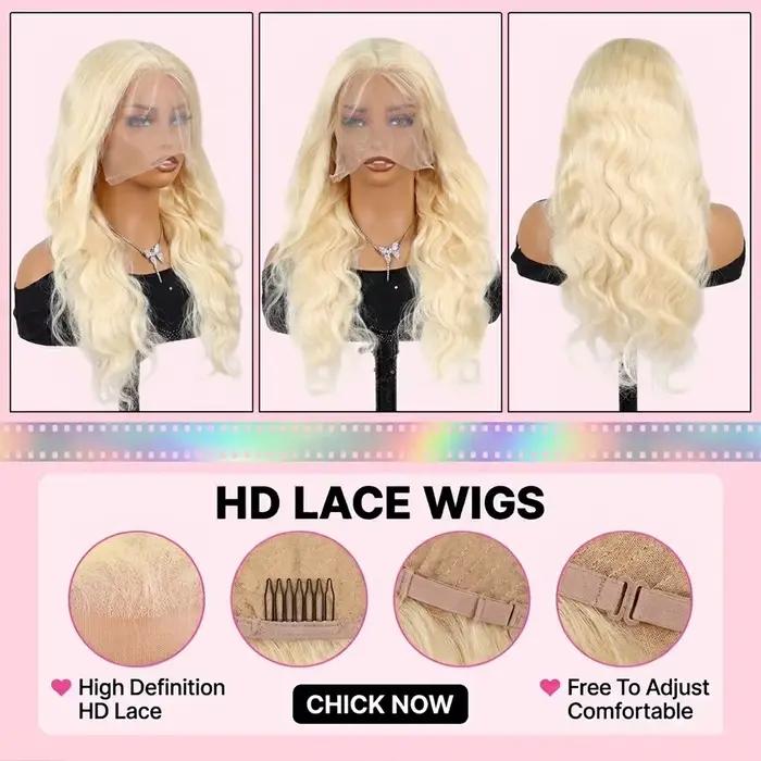 Perruque en cheveux humains 613 blonde