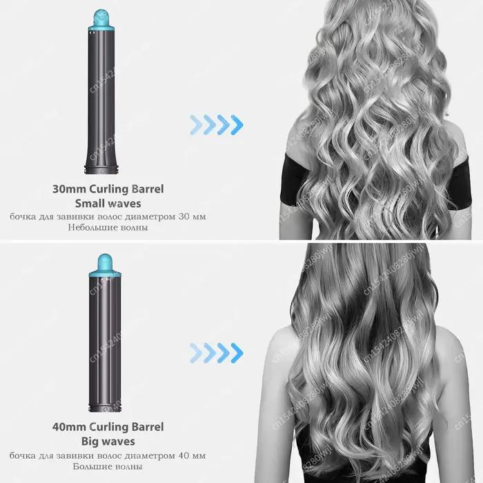 6 en 1 Multi Styler nouveau Design sèche-cheveux cylindre de cheveux peigne avec 30/40mm baril de friser automatique
