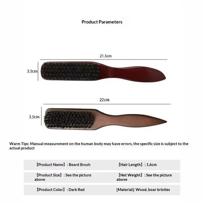 Brosse à cheveux en bois à poils de sanglier