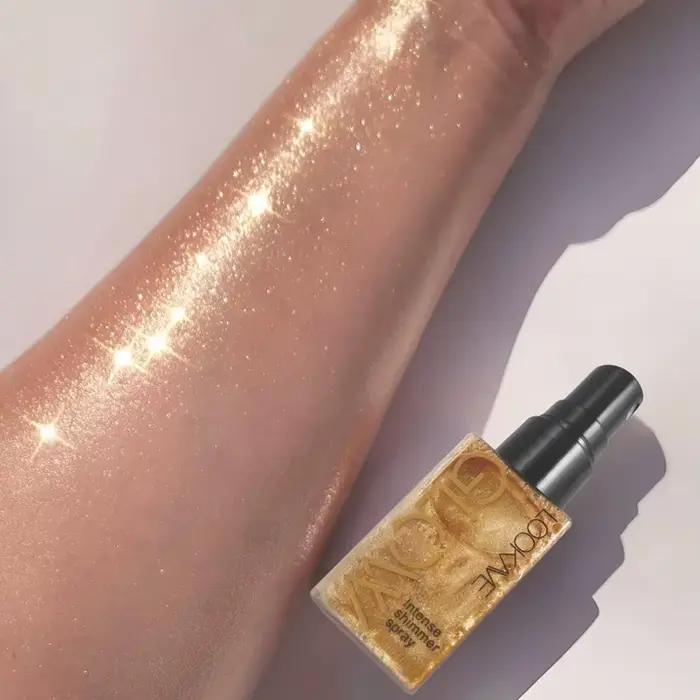Nouveau Spray Huile Scintillante Imperméable Longue Durée Hydratant Effet Or Bronze Contouring Illuminateur Corps et Visage Outils de Maquillage Pailleté