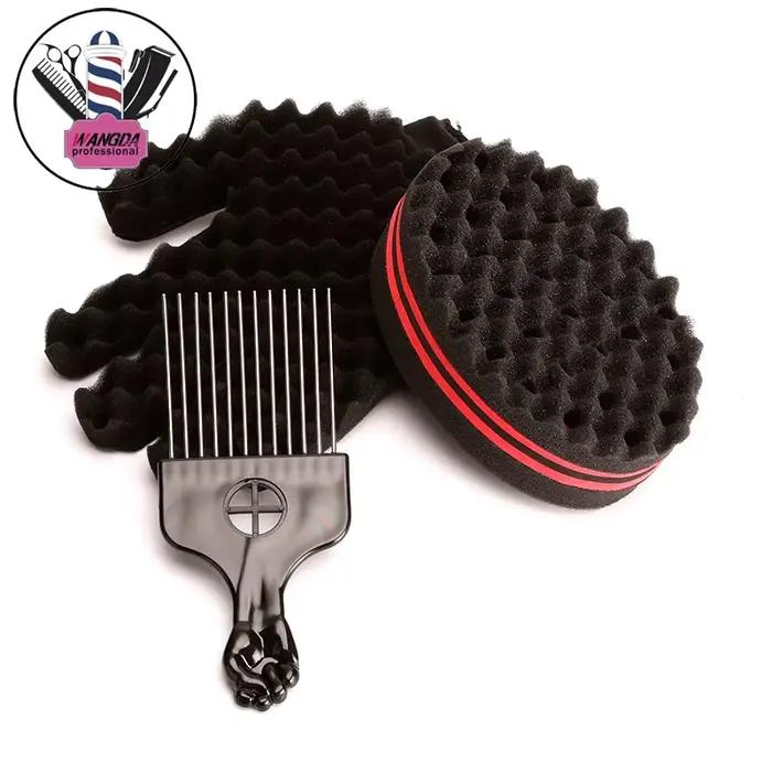 Brosse à cheveux en éponge professionnelle Double face