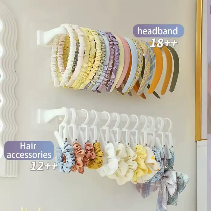 Organisateur mural multifonctionnel pour accessoires capillaires domestiques : rangement pour chouchous