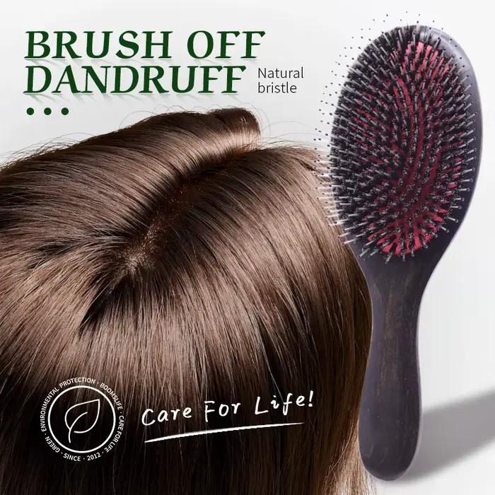 Brosse à cheveux en poils de sanglier pour femmes