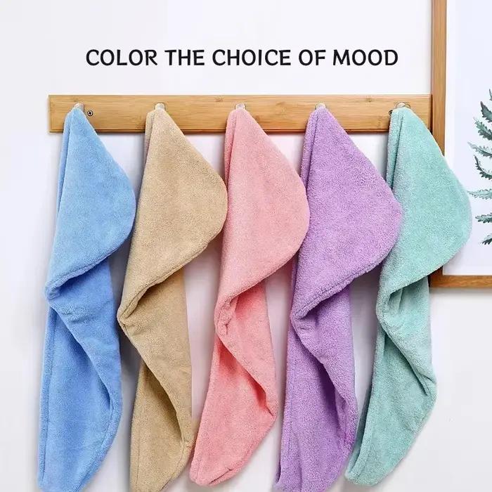 Serviette turban microfibre séchage rapide pour cheveux