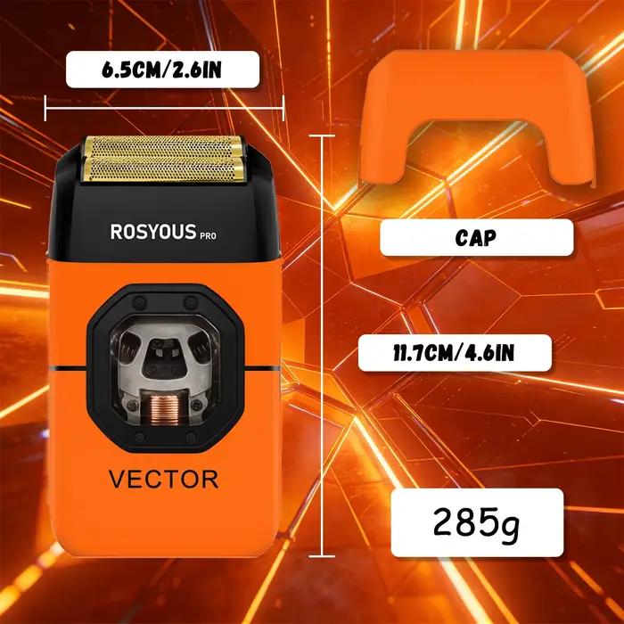 ROSYOUS RS-999 Rasoir Électrique Homme 13000RPM Moteur Magnétique Vectoriel Entièrement Métallique avec Station de Recharge 2000mAh Tondeuse à Barbe Professionnelle pour Barbier