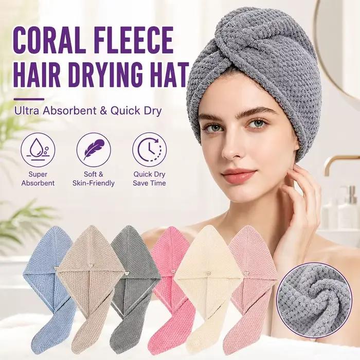 Serviette de séchage de cheveux en microfibre