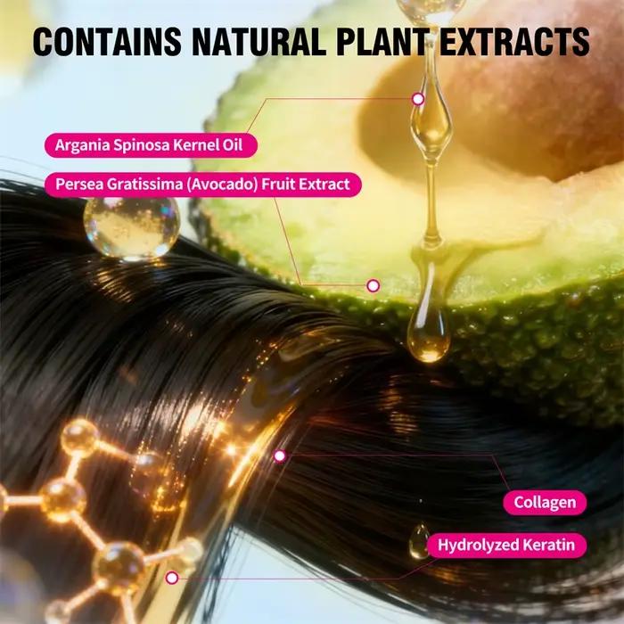 Crème lissante pour cheveux à la kératine avec peigne 100ml Répare