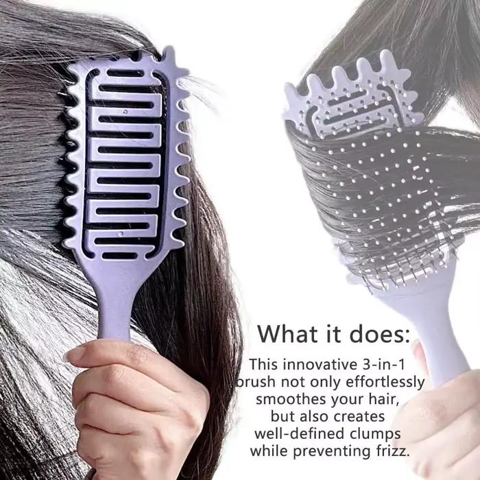 Brosse de coiffure 3 en 1 pour boucles