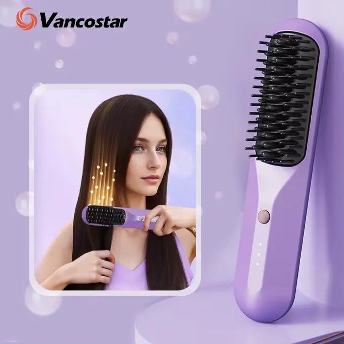 Brosse à cheveux électrique sans fil pour femme
