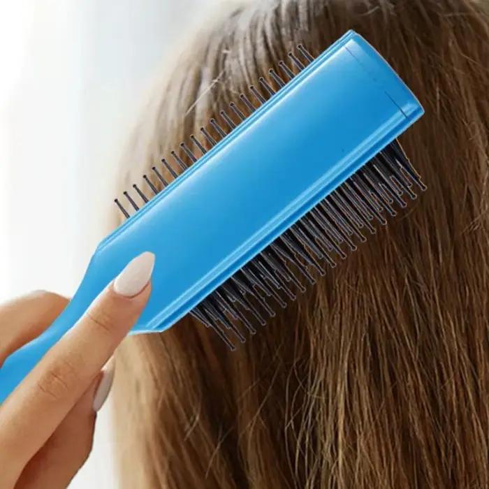 Brosse à cheveux ronde à 9 lignes légères pour lisse des performances anti-statiques pour le salon l'utilisation