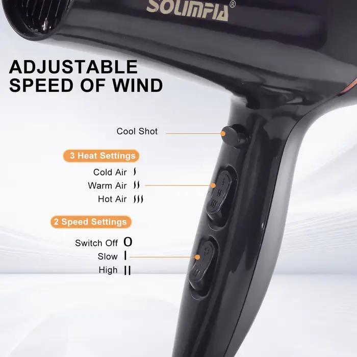 Sèche-cheveux professionnel à 6 niveaux