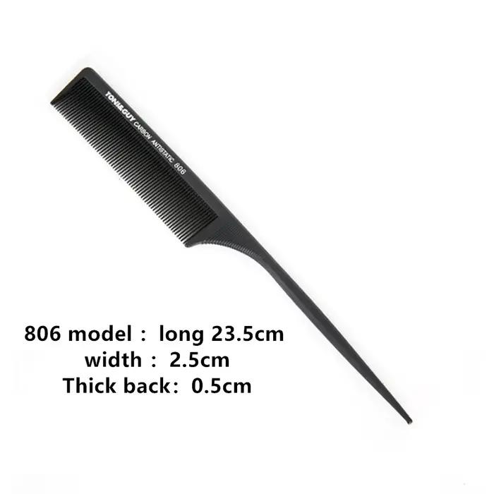 Peigne à cheveux antistatique carbone brosse