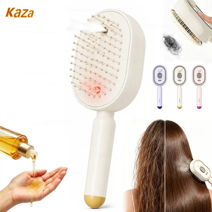 Brosse à cheveux électrique rechargeable à pulvérisation d'eau