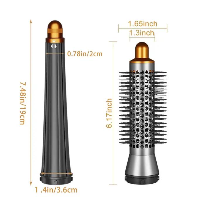 Brosse à boucler circulaire dorée