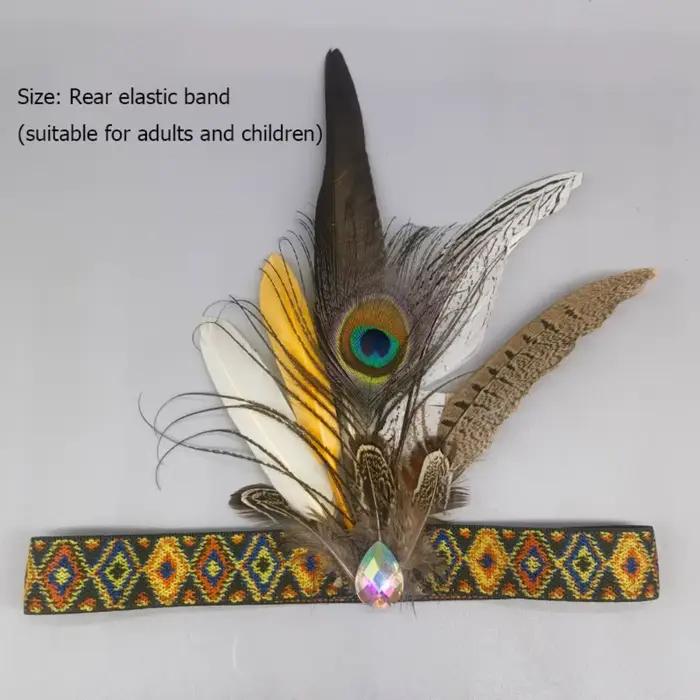 Serre-tête ethnique à plumes