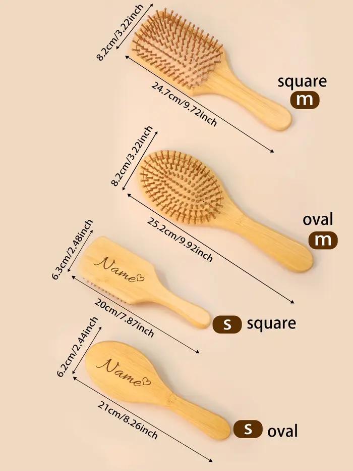 Peigne à coussin d'air en bois personnalisé