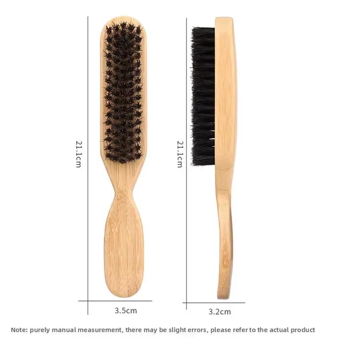 Brosse à cheveux en poils de sanglier pour chignon élégant en queue de cheval et lissage