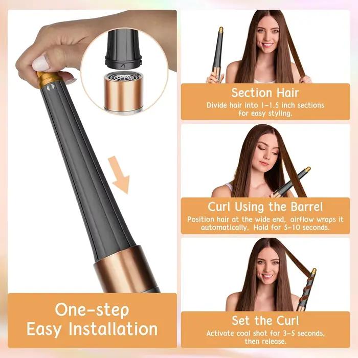2PCS Curling Iron Set Professional Hair Styling Tools with 20mm And 40mm Barrels for Versatile Curls