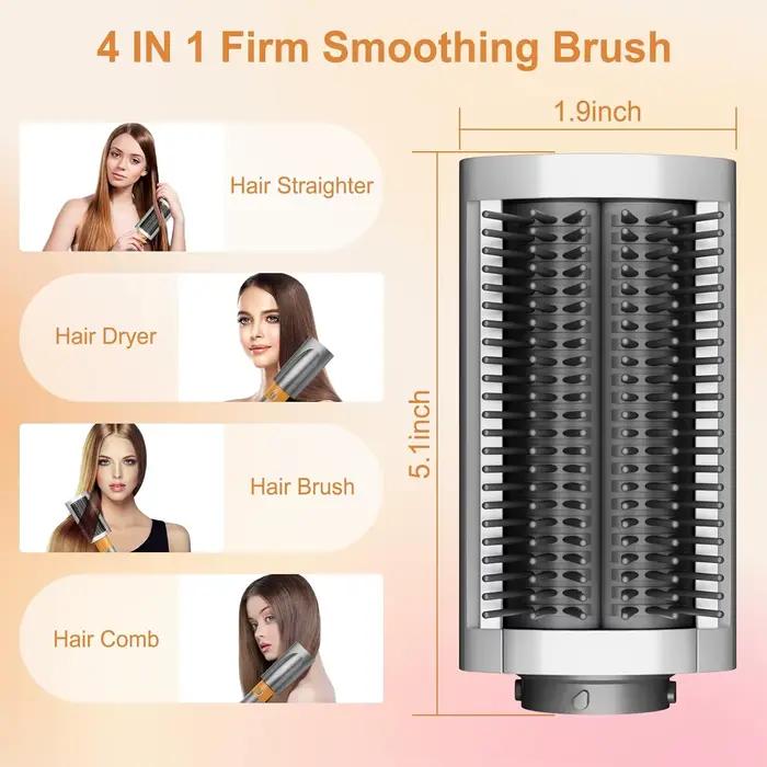 Brosse professionnelle à lisser ferme, 2 pièces, fixation Airwrap, sèche-linge pré-coiffage pour soins capillaires de Style Salon à la maison