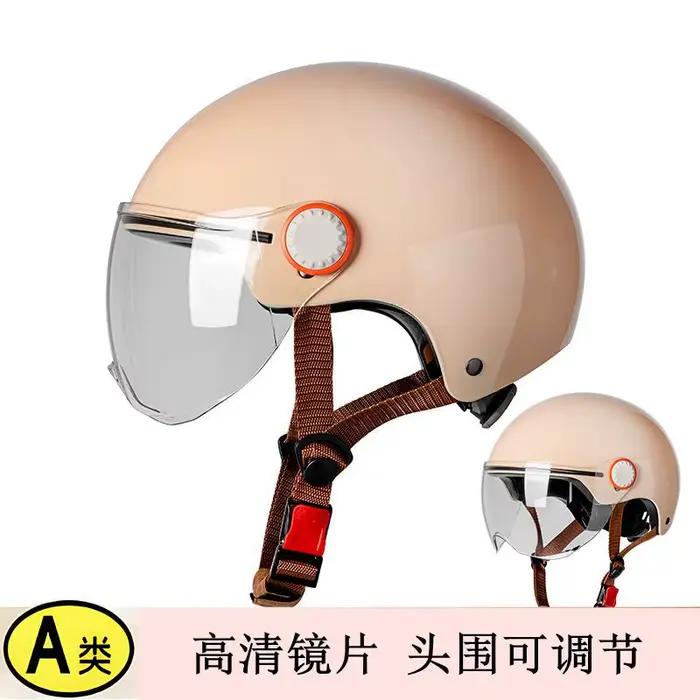 Casque de moto rétro à visière relevée pour hommes et femmes, toutes saisons, style Prince Cruise, demi-casque de conduite personnalisé