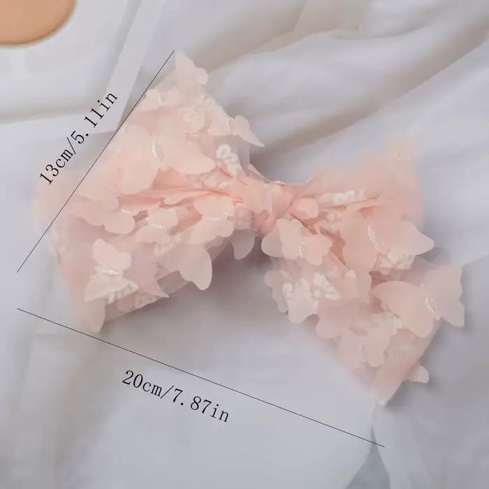 Grande pince à cheveux en tulle rose pour femmes