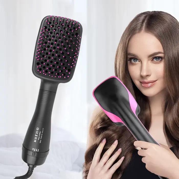 Brosse Sèche-Cheveux Portable à Air Chaud avec Peigne