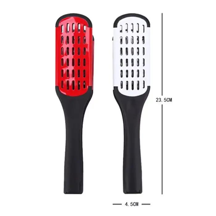 Lisseur de cheveux professionnel V Comb Clamp 2 en 1 avec double brosses en nylon