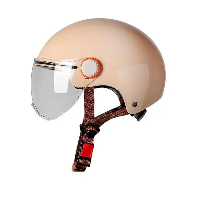 Casque de moto rétro à visière relevée pour hommes et femmes, toutes saisons, style Prince Cruise, demi-casque de conduite personnalisé
