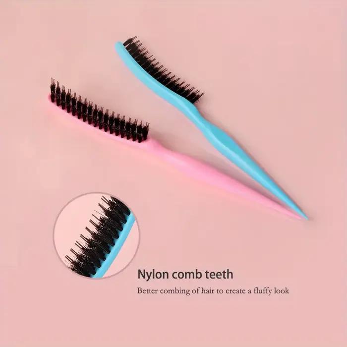 Brosse à cheveux 3-en-1 en poils de sanglier pour femmes - Peigne à effet lissant