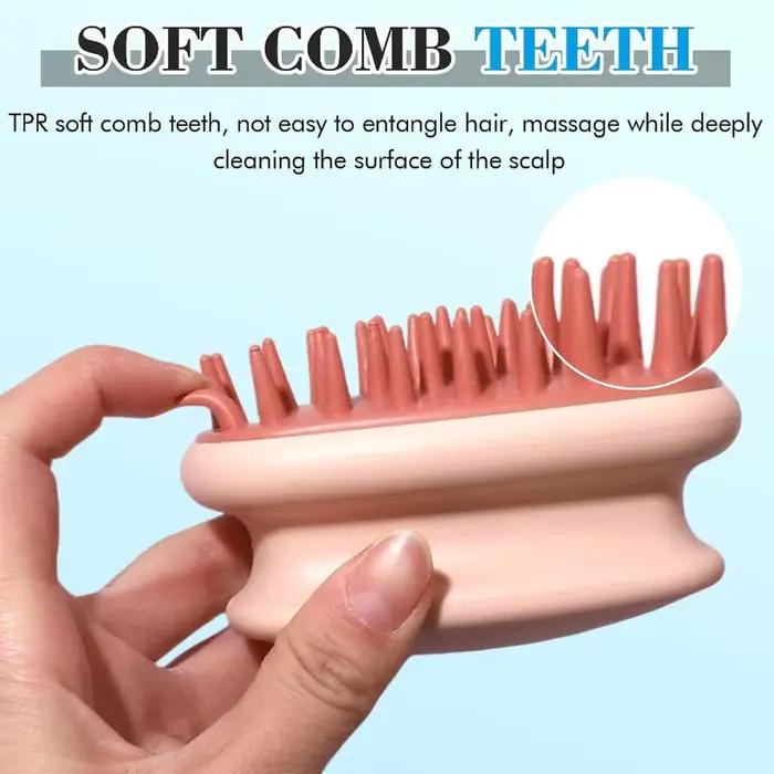 Brosse de massage du cuir chevelu pour le shampoing - Poils en silicone doux pour la croissance des cheveux