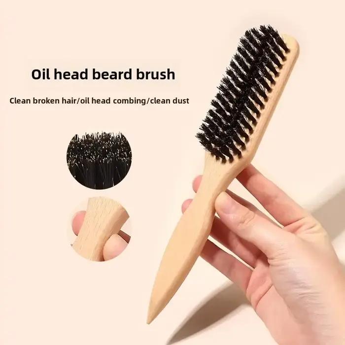 Brosse à cheveux en poils de sanglier pour chignon élégant en queue de cheval et lissage