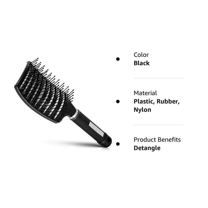 Brosse à cheveux professionnelle incurvée et ventilée