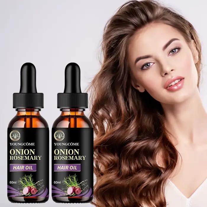 Soins capillaires huile essentielle oignon romarin menthe poivrée