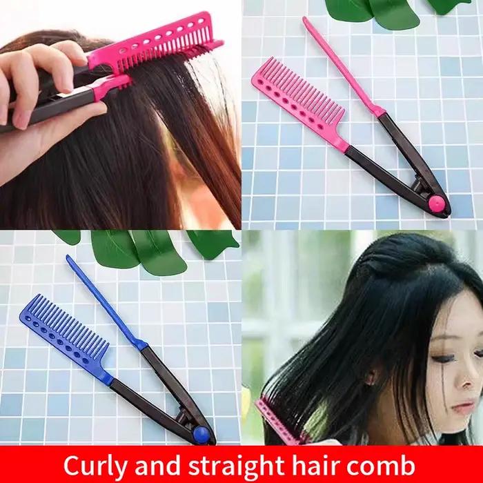 Peigne à lisser les cheveux de Type V pour barbier