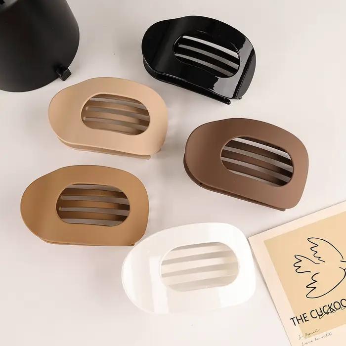 Pince à cheveux ovale plate Simple pour femmes