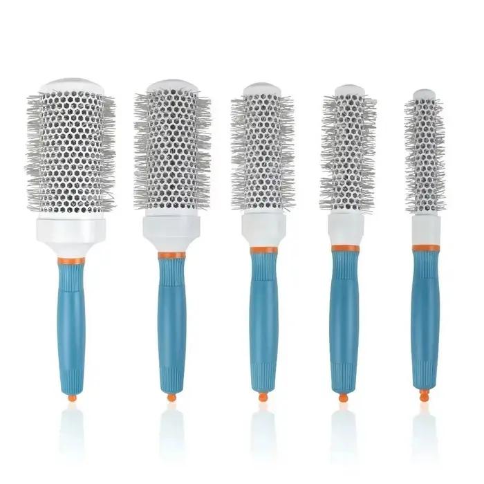 Brosse à cheveux professionnelle de salon, brosse ronde pour cheveux bouclés, peigne à usage humide et sec, outils de coiffure, peigne à rouleaux