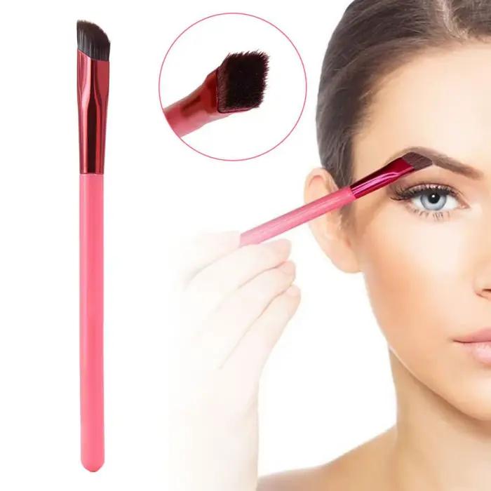 Brosse à sourcils à poils tridimensionnels doux et denses, Design biseauté, effet naturel, brosse à sourcils sauvage, brosse à ligne de cheveux