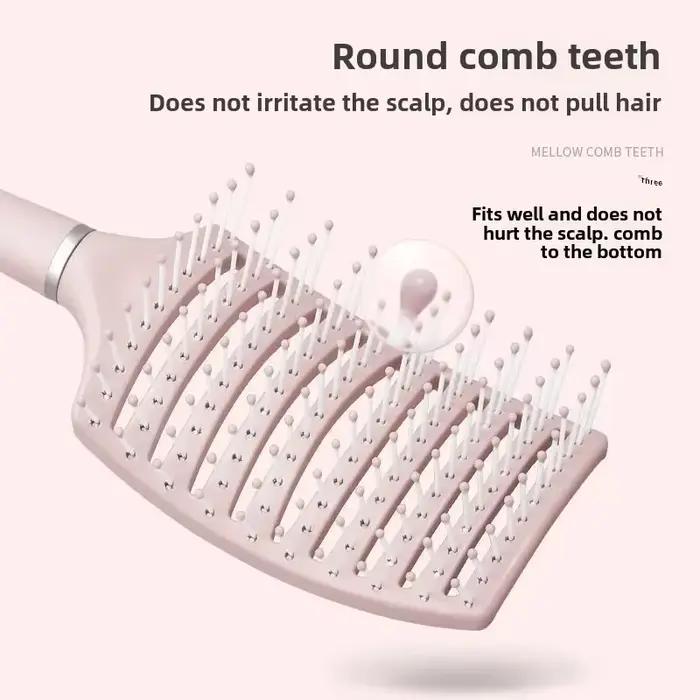 Brosse à cheveux démêlante verte