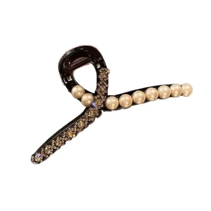 Accessoires de cheveux de luxe avec diamant et perle pour femmes