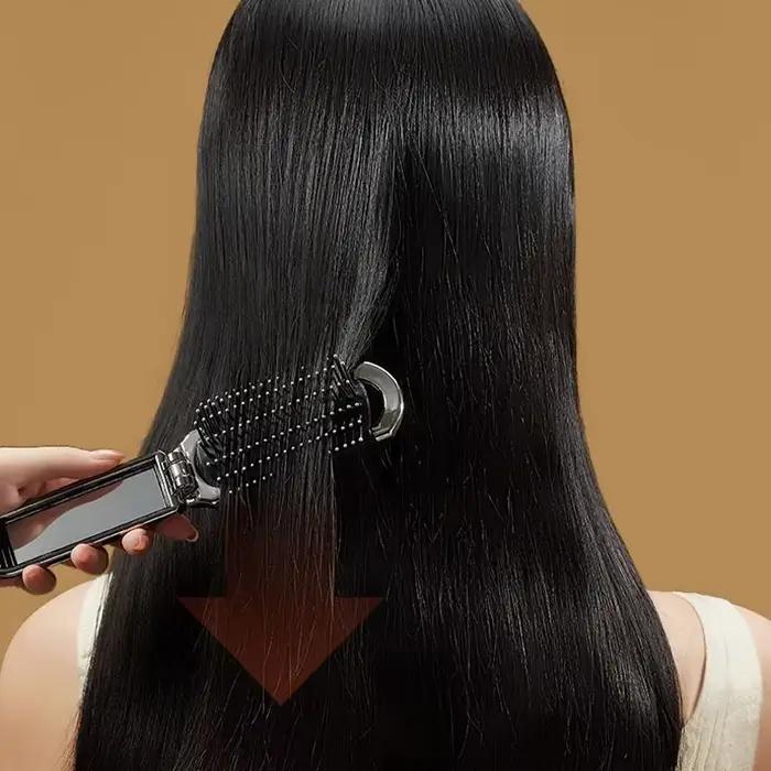 Peigne à cheveux pliable avec miroir