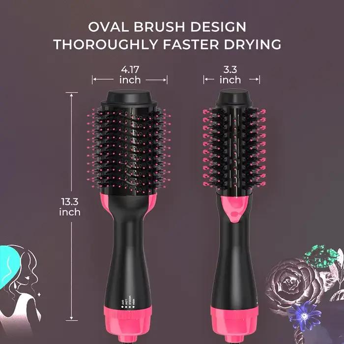 LISAPRO 2 en 1 une étape sèche-cheveux et volumateur lisseur brosse à Air chaud bigoudi beauté et santé coiffage